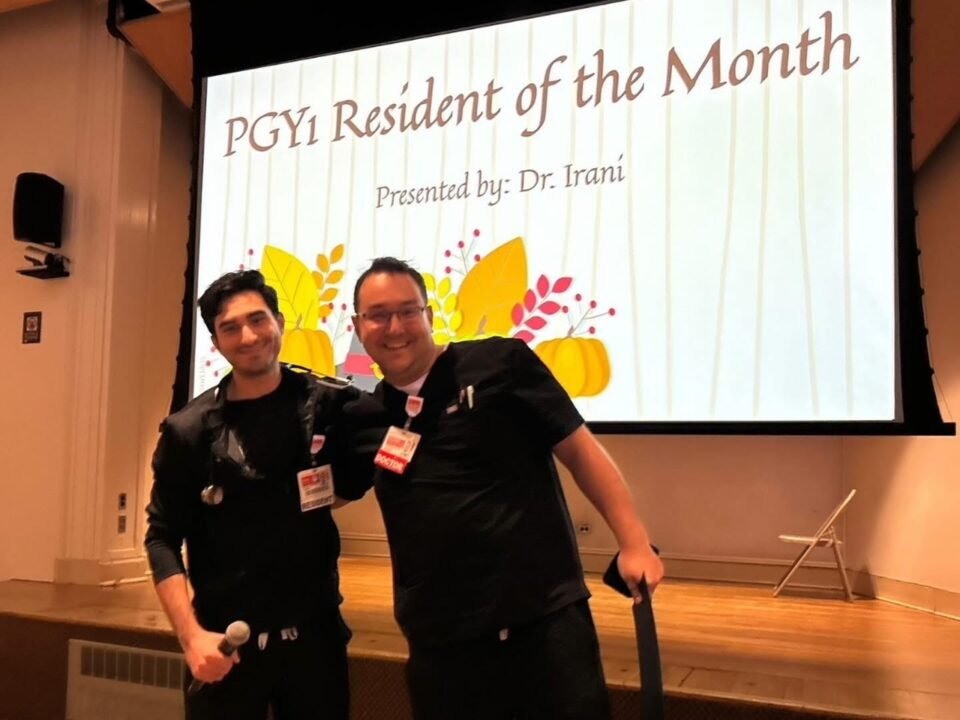 AUA and HCMM Education Alum, Dr. Abaker Gapizov, was honored as NY Presbyterian's Resident of the Month.